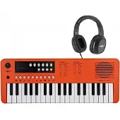 Gear4Music VISIONKEY-1 37-tangenters Bærbart Mini-keyboard med Hodetelefoner Oransje
