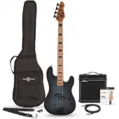 Gear4Music LA Select Bass Guitar + Forsterkerpakke Denim Burst