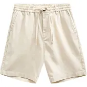 Anerkjendt Akjames Cot-Linen-Vis Ela Shorts hvit