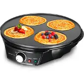Emerio pannekakejern / Elektrisk pannekakejern med termostat / Crêpejern for fire pannekaker