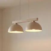 TK Lighting Hengelampe Oslo, sandfarget, 2 lyskilder, 83 cm lang, E27