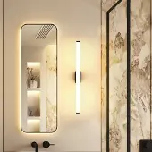 Molto Luce LED-vegglampe VINA S, svart, bredde 40 cm, IP44, CCT