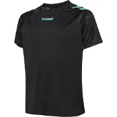 Hummel T-skjorte - hmlBlaze 2.0 - Black/Pool Blue - - 6 år (116) - T-skjorte