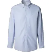 Pepe Jeans for man. PM3090816 Cluny blue shirt (S), Casual, Cotton, Long sleeve