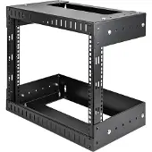StarTech.com Startech 8U 19 Wall Mount Network Rack, Adjustable Depth 12-20 2 Post Open Frame Server Room Rack for AV/Data/ IT Communication/Computer Equipment/Switch with Cage Nuts & Screws - 8U Adjustable Rack
