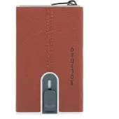 Piquadro Black Square kortholder i skinn Square Sliding System brun unisex
