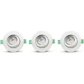 Llitt Ellen Infälld downlight Dim-to-Warm 520lm IP65 3-pack Vit