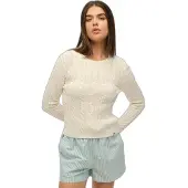 Superdry for woman. W6110685A Essentials Slim beige jumper (XXS), Casual, Acrylic
