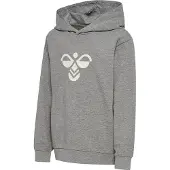 Hummel Hettegenser - hmlJR Reg Tukas - Grå Melert m. Logo - - 13-14 år (158-164) - Hettegenser