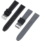 INF Myk silikonstropp for Omega x Swatch MoonSwatch Black+Grey