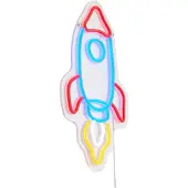 QAZQA Neon vegglampe flerfarget inkl. LED - Rocket