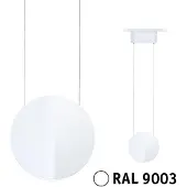 Paulmann URail LED-pendel Alejandro, signalhvit, 4000K, dimbar.