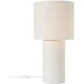 PR Home bordlampe Leah, beige, høyde 46 cm, tekstil