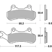 SBS Hi-tech Atv 956psi Sintrede Bremseklosser