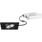 Brumberg LED innfelt spot Damita-S, RC-dimbar, matt svart, IP65