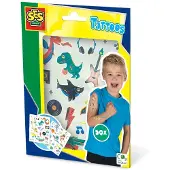 SES Creative Tatoveringer - Dinosaurer og romvesener - - OneSize - Tatoveringer