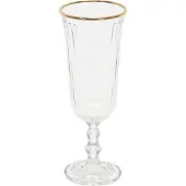Excellent Housewares Excellent Houseware preget champagneglass med gullkant, 120 ml