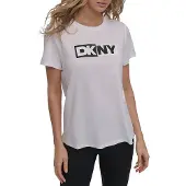 DKNY Two Tone Logo Kortarmet T-skjorte