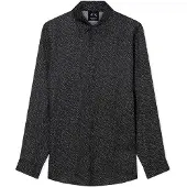 Armani Exchange for man. XM002280AF13235FC304 Technical black shirt (M), Casual, Viscose, Long sleeve