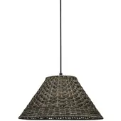 PR Home utendørs pendellampe LIS, brun, støpsel, Ø 45 cm