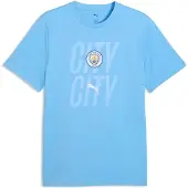 Puma Manchester City ftblCulture Tee Men, Sport, Light Blue Guppy, S