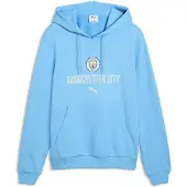 Puma Manchester City ftblCulture Hoodie Men, Sport, Light Blue/Dewdrop, L