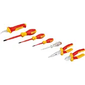 Bosch Professional VDE 1.600.A02.NG3 verktøysett 1000 V, 7 stk., rød/gul