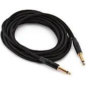 Gear4Music 635 mm TS-jack - 635 mm TS-jack Flettet Pro-kabel 9 m