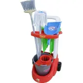 Toymax Rengjøringsvogn med utstyr 38,5x31,5x61,5 cm
