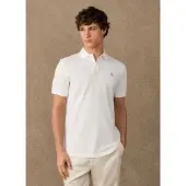 Hackett for man. HM5600183 White Tipped Polo Shirt (XL), Casual, Cotton, Short sleeve