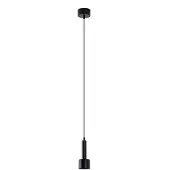 Zambelis LED-hengelampe 22177, svart, Ø 7 cm, metall