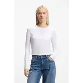 HUGO Daliriee 10272901 Blue Langarmet T-skjorte