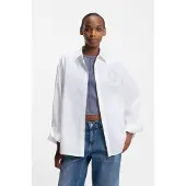 HUGO Edafne10262998 Blue Langermet Bluse