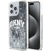 DKNY Liquid Glitter Big Logo iPhone 14 Pro-etui - svart