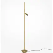 Maytoni LED-gulvlampe Thin, messing, aluminium, høyde 155 cm, dimbar