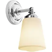 Arcchio Mahdi vegglampe til bad, krom, glass, 11 cm, IP44
