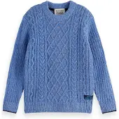 Scotch & Soda Regular Fit Cable Knitted Genser