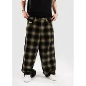 Empyre Ultra Wide Cord Plaid Bukse grønn