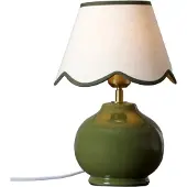 PR Home bordlampe Nell, mosegrønn, keramikk, 34 cm høy, E27