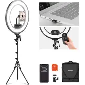 Neewer Ringlampe Ultra tynn LED ringlys-sett RL45B 45W 18”