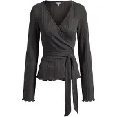 Object Ribbet Omslag Cardigan