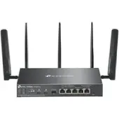 TP-LINK Omada ER706WP-4G, Dobbelbånd (2.4 GHz / 5 GHz), Ethernet/bredbåndsforbindelse, 4G, Svart, Skrivebord/stolperuter