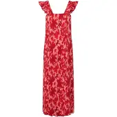 Pieces Pcflora Strap Flounce Midikjole