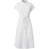 Pepe Jeans for woman. PL9537875 Fancy white dress (S), Casual, Cotton, Short sleeve