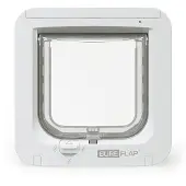 Sureflap katteluke med chip - grå/hvit