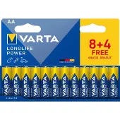 Varta Longlife Power AA batteri - 12-pakning