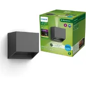 Philips utendørs LED-vegglampe Alix UE, antrasitt, aluminium, IP44