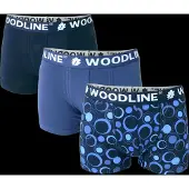 Woodline Boxer Briefs Blue 3-pack L