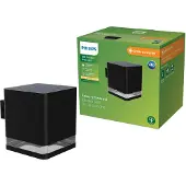 Philips utendørs LED-vegglampe Virona, svart, IP44