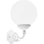 LCD Utendørs vegglampe 1130, kuleskjerm, hvit